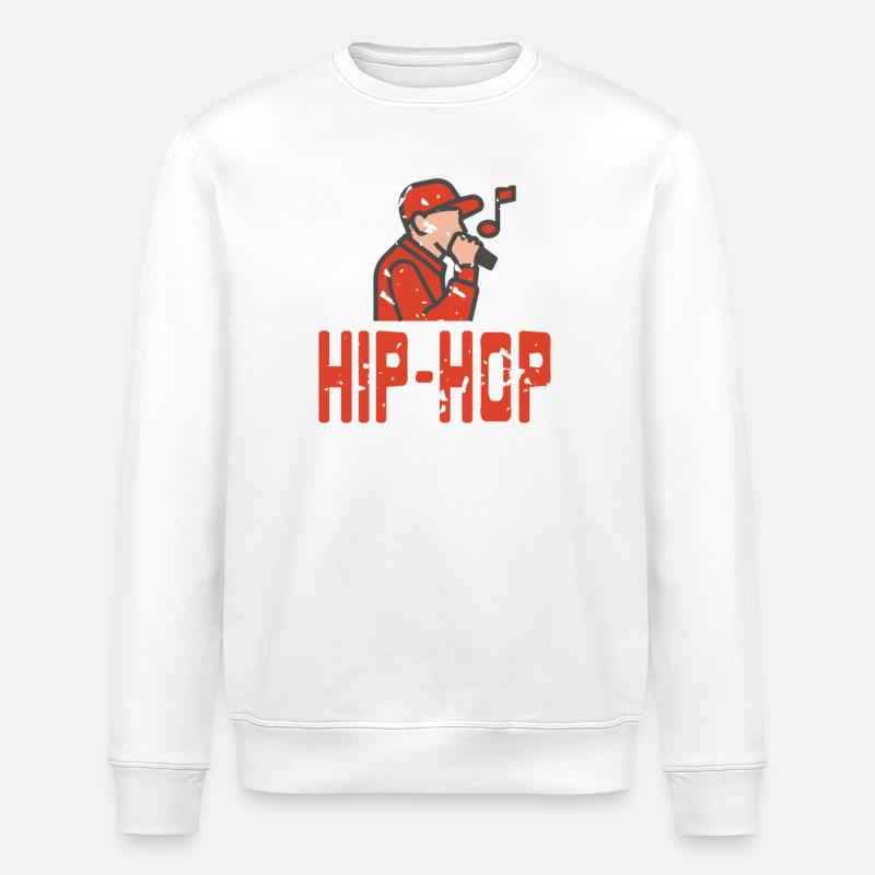 Urban Flow Expression Microphone Freestyle - Stanley/Stella ROLLER Unisex Organic Sweatshirt - white
