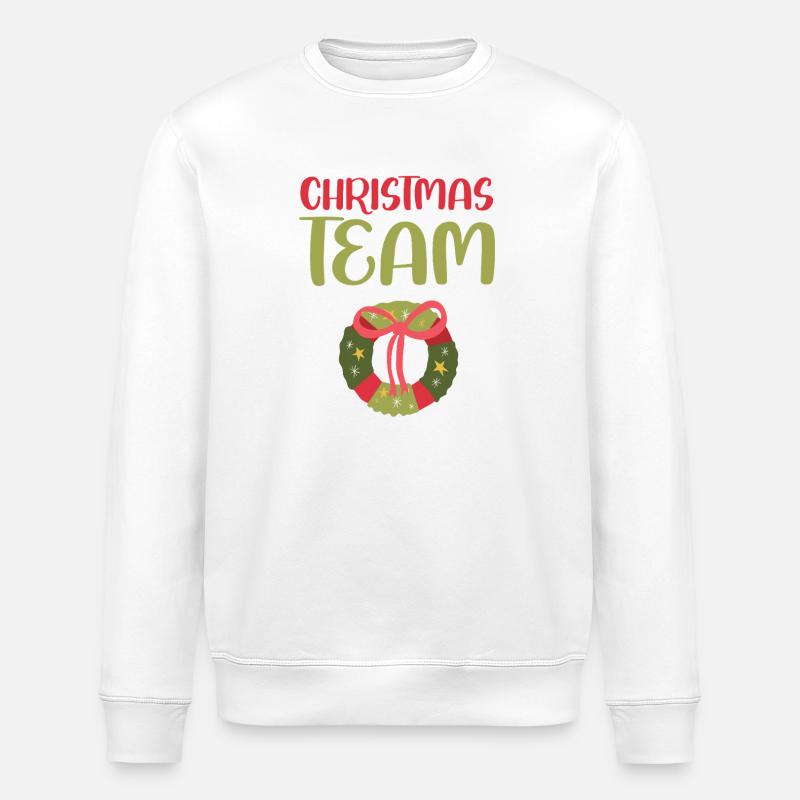 Weihnachten Team Christmas - Stanley/Stella Unisex Bio-Sweatshirt ROLLER - Weiß