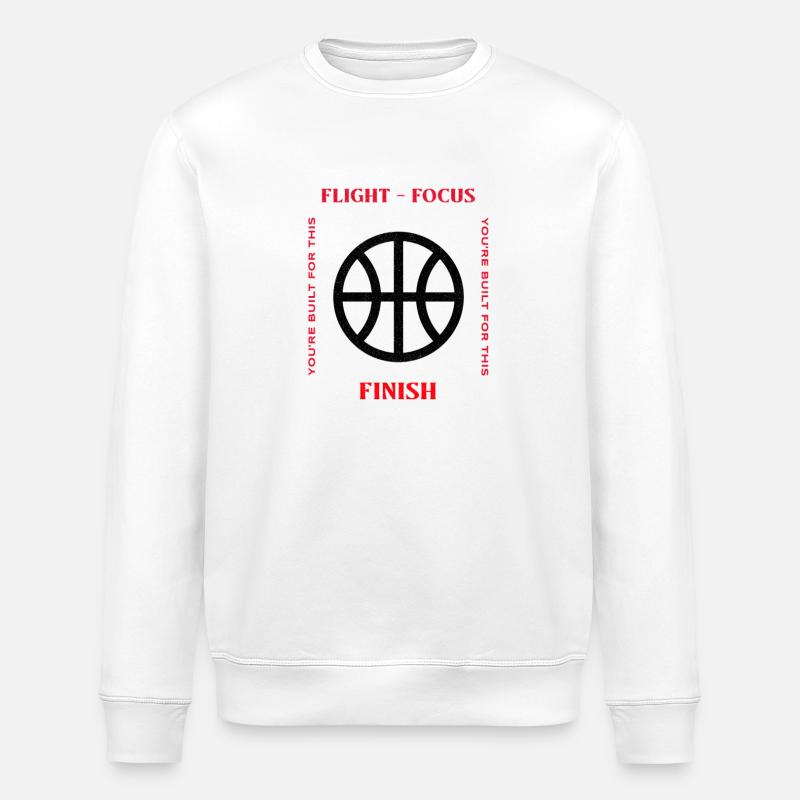 Flug, Fokussierung, Finish-Design - Stanley/Stella Unisex Bio-Sweatshirt ROLLER - Weiß