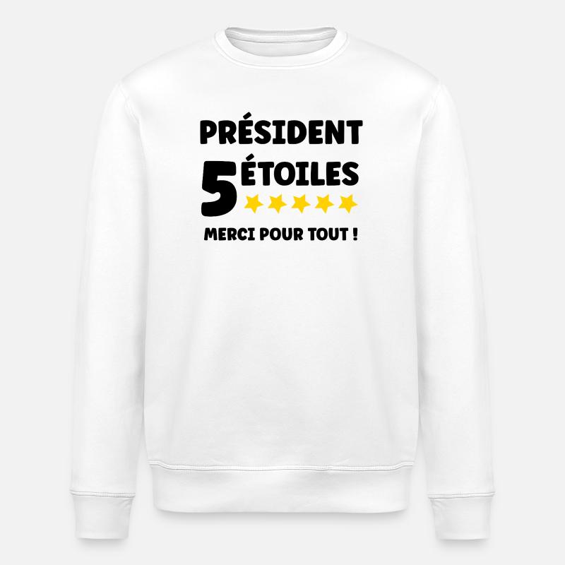 Président - Sweat bio ROLLER Stanley/Stella Unisexe - blanc