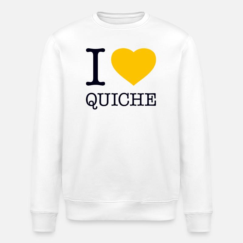 I love Quiche - Stanley/Stella Unisex Bio-Sweatshirt ROLLER - Weiß