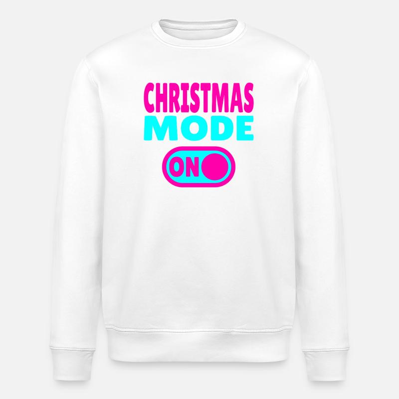 Christmas Mode ON - lustige Weihnachts-Sprüche - Stanley/Stella Unisex Bio-Sweatshirt ROLLER - Weiß
