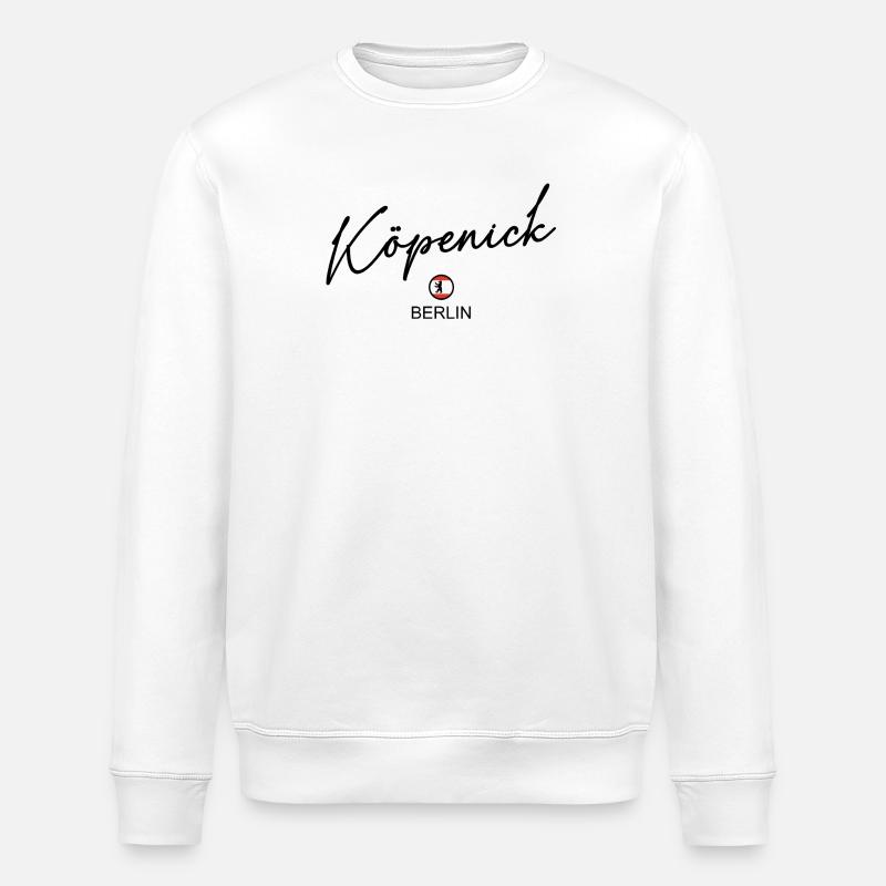 Köpenick - Berlin Flagge - Berliner Bär - Stanley/Stella Unisex Bio-Sweatshirt ROLLER - Weiß
