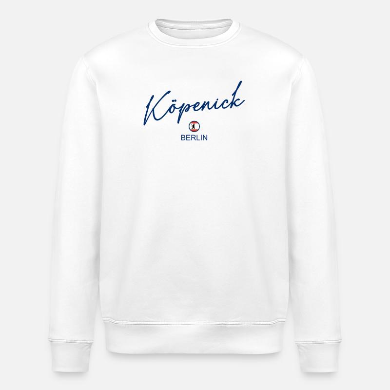 Köpenick - Berlin Flag - Berlin Bear - Stanley/Stella ROLLER Unisex Organic Sweatshirt - white