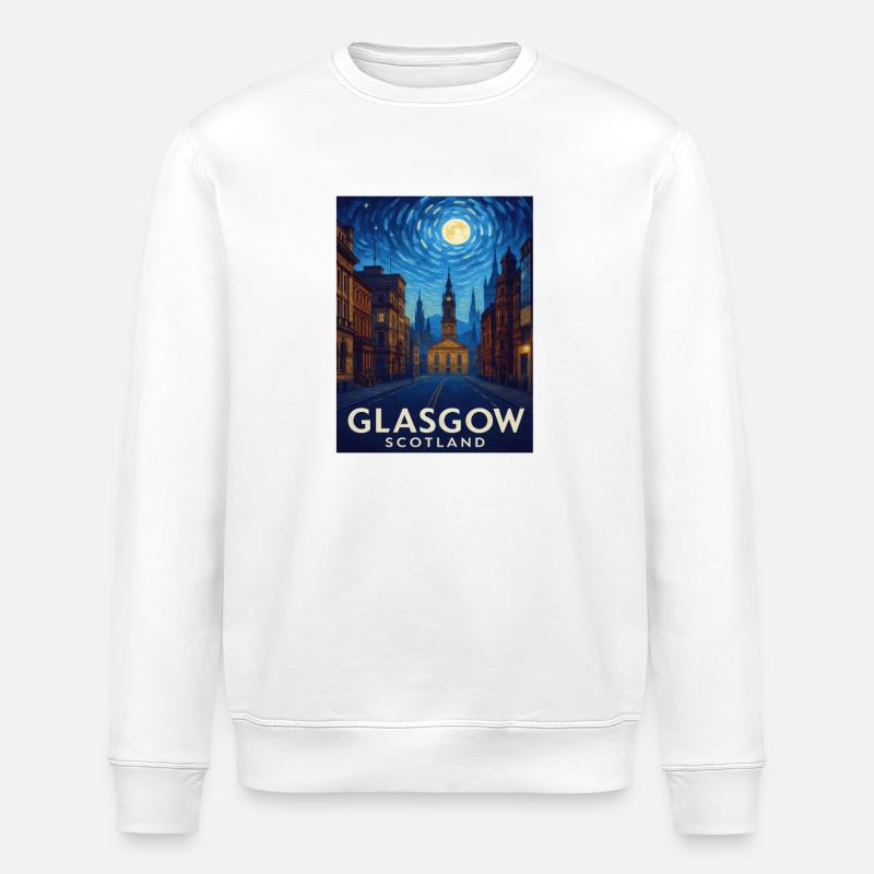 Glasgow Schottland - Stanley/Stella Unisex Bio-Sweatshirt ROLLER - Weiß