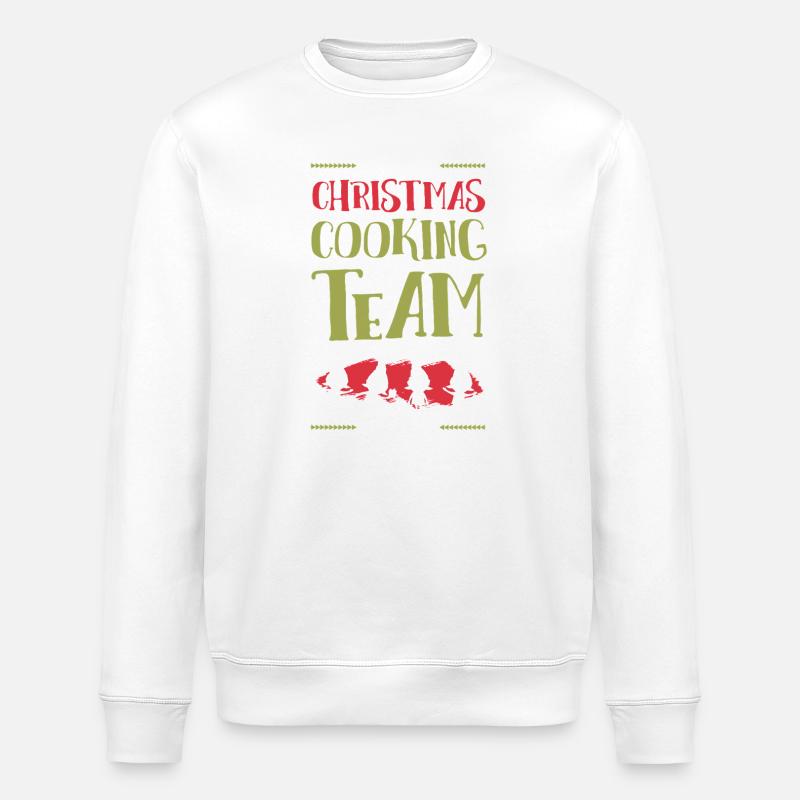 Christmas Cooking Baking Team - Stanley/Stella ROLLER Unisex Organic Sweatshirt - white