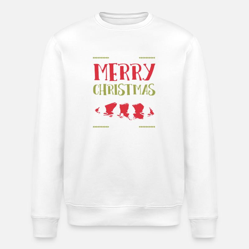 Frohe Weihnachten - Stanley/Stella Unisex Bio-Sweatshirt ROLLER - Weiß