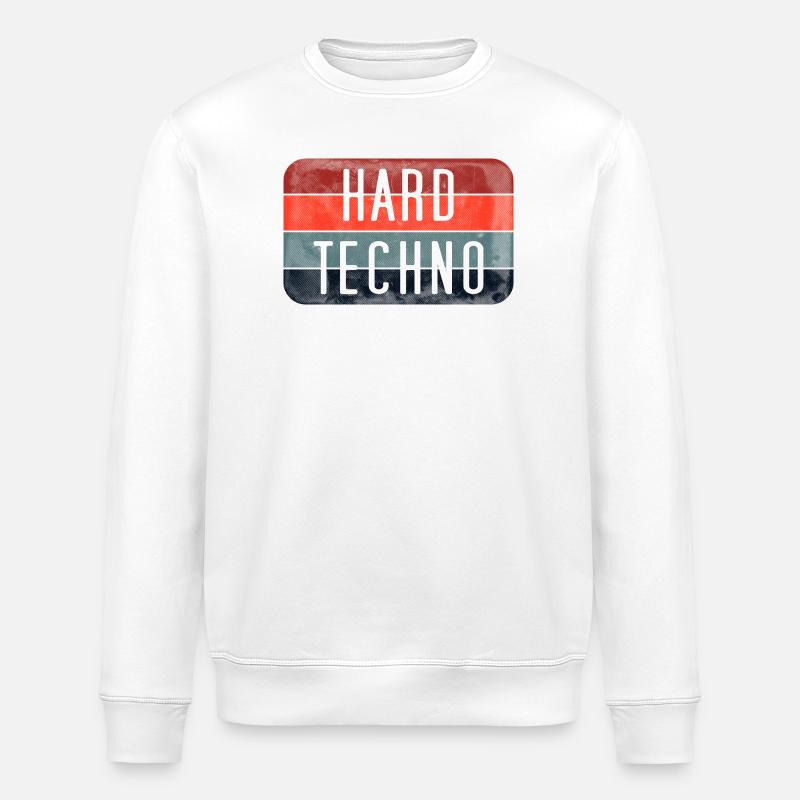 Rayures techno dures - Sweat bio ROLLER Stanley/Stella Unisexe - blanc