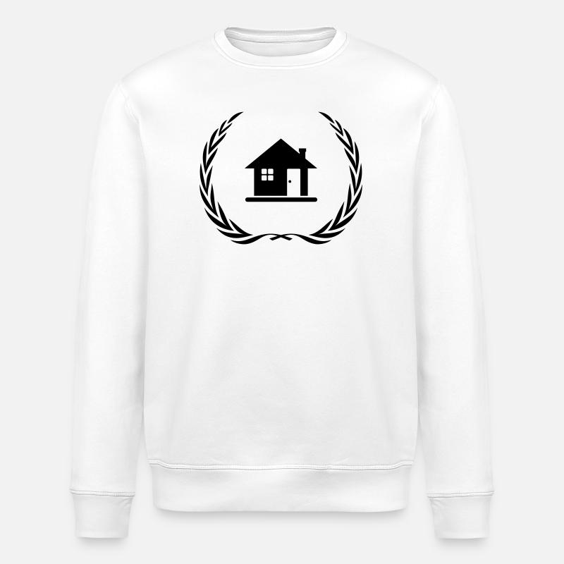 Symbole de la maison Maison Couronne - Sweat bio ROLLER Stanley/Stella Unisexe - blanc
