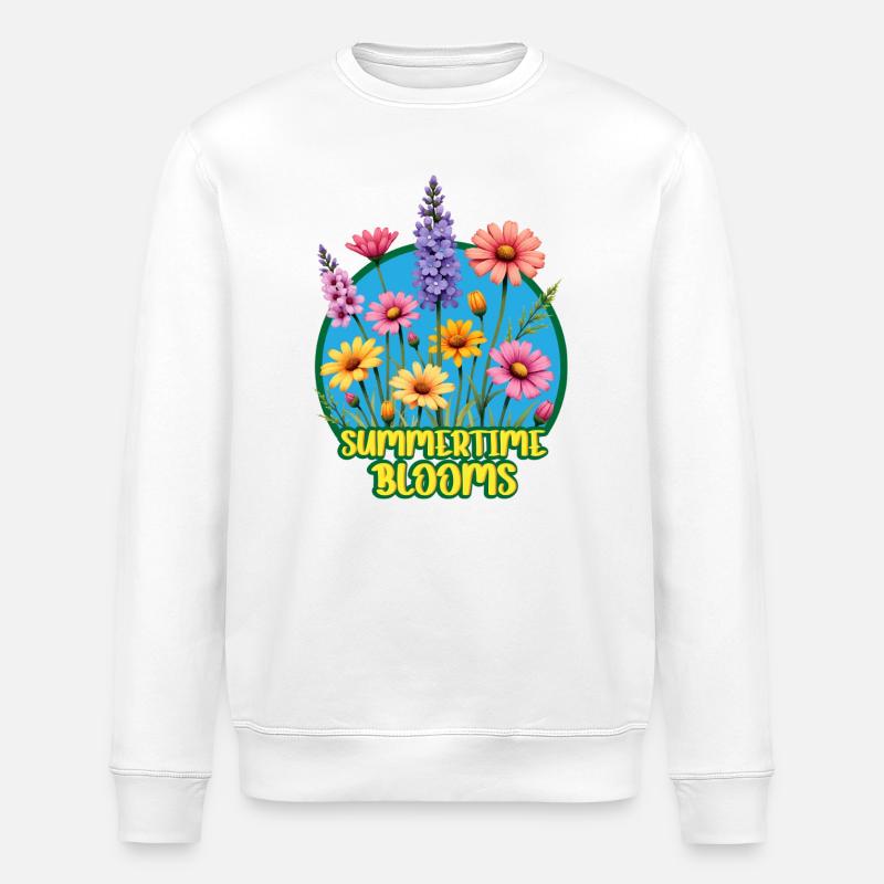 Floraison estivale - Sweat bio ROLLER Stanley/Stella Unisexe - blanc