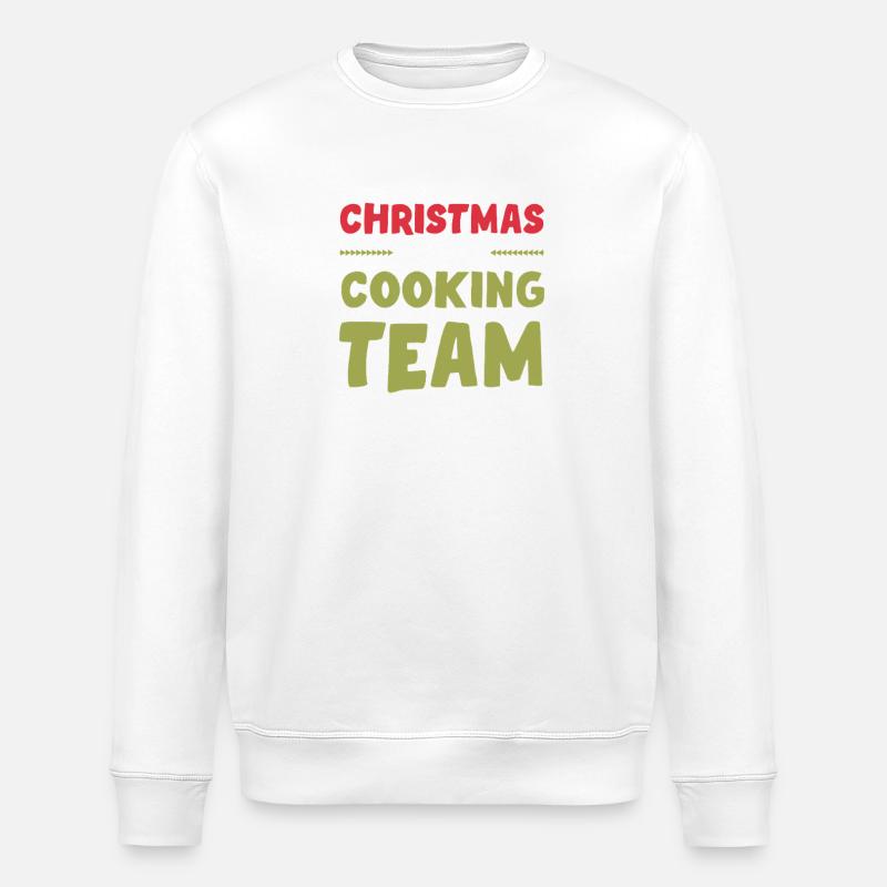 Weihnachts Kochen Backen Team - Stanley/Stella Unisex Bio-Sweatshirt ROLLER - Weiß