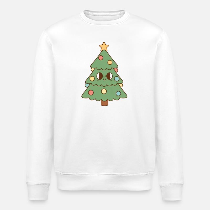 Arbre de Noël - Sweat bio ROLLER Stanley/Stella Unisexe - blanc