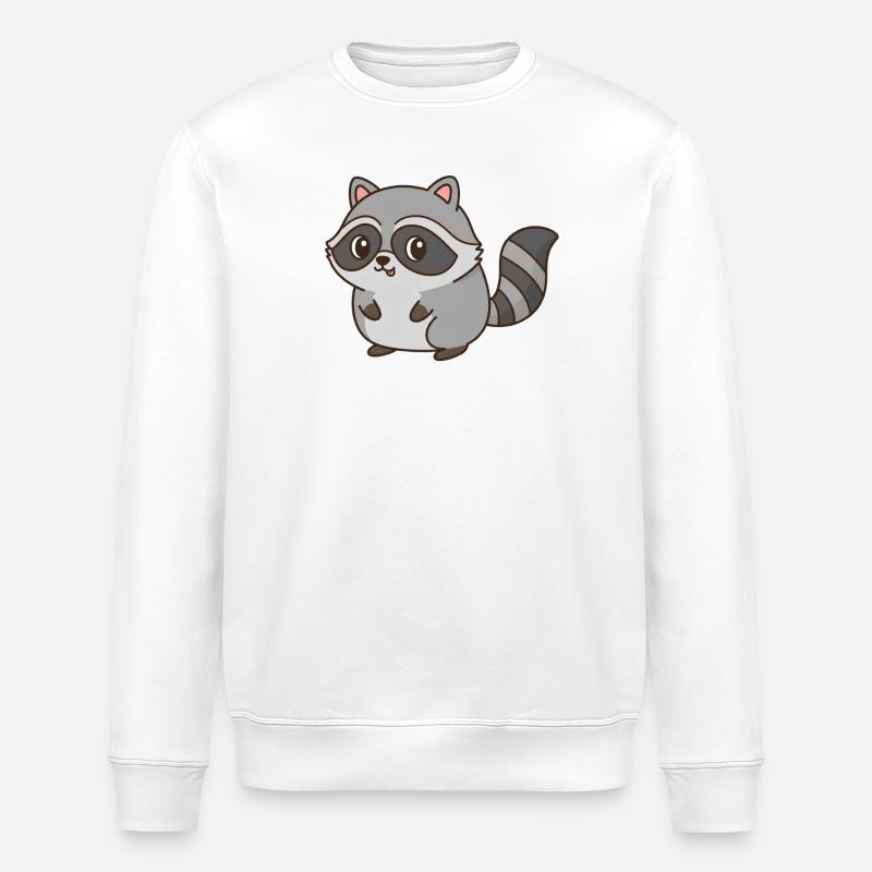 Waschbär - Stanley/Stella Unisex Bio-Sweatshirt ROLLER - Weiß