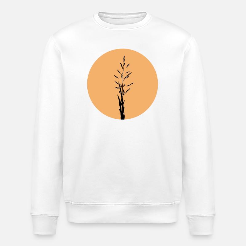  Silhouette in Sunset Circle - Stanley/Stella ROLLER Unisex Organic Sweatshirt - white