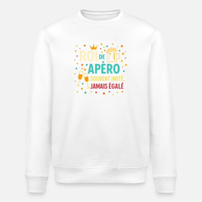 Roi de l'Apéro Inimitable - Sweat bio ROLLER Stanley/Stella Unisexe - blanc