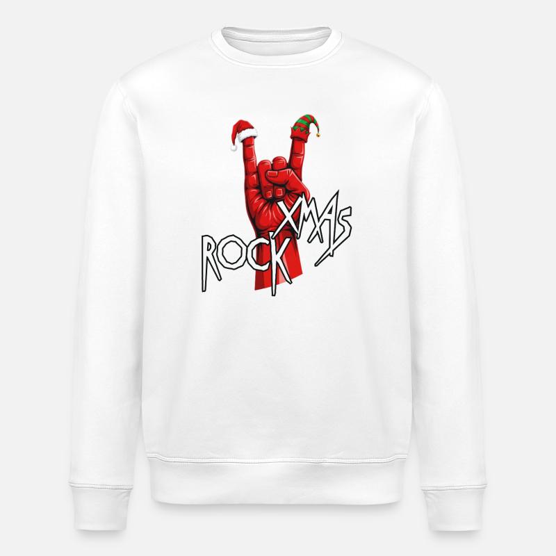 Roche de Noël Main - Sweat bio ROLLER Stanley/Stella Unisexe - blanc