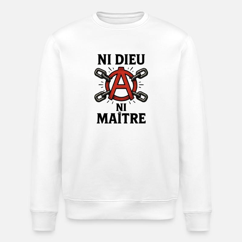 Anarchy - Punk - Revolution - Stanley/Stella ROLLER Unisex Organic Sweatshirt - white