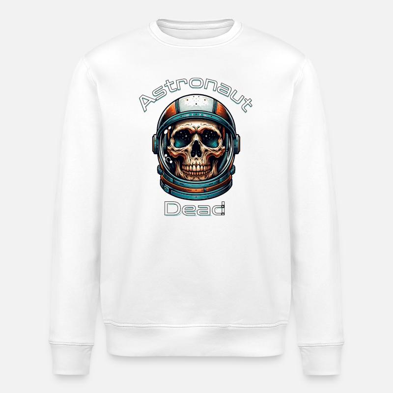 Crâne d’astronaute dans l’espace - Sweat bio ROLLER Stanley/Stella Unisexe - blanc