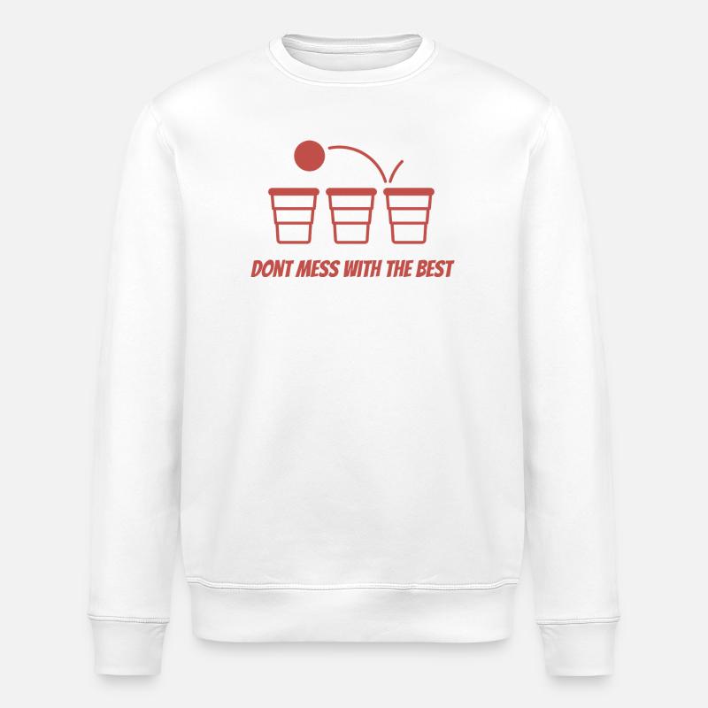 Drei Becher Der Beste Bleibt - Stanley/Stella Unisex Bio-Sweatshirt ROLLER - Weiß