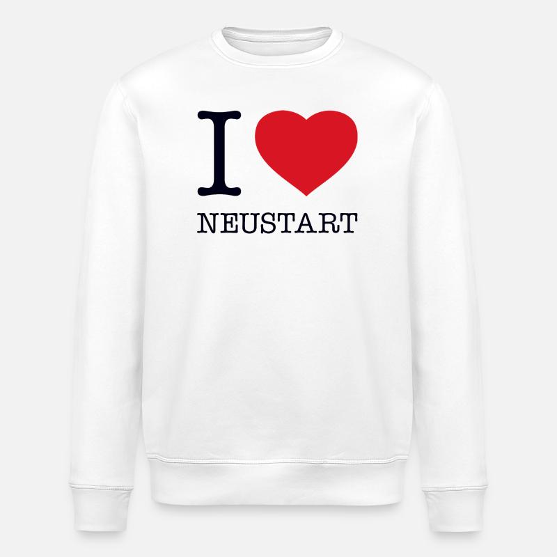 I love Neustart - Stanley/Stella Unisex Bio-Sweatshirt ROLLER - Weiß