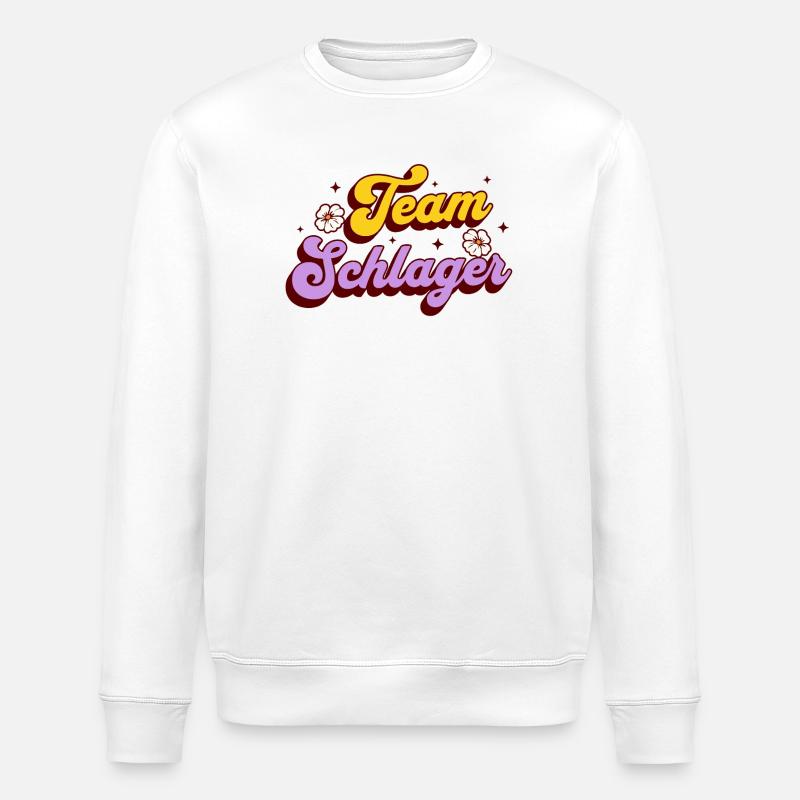 Schlager Party Team Schlager - Stanley/Stella Unisex Bio-Sweatshirt ROLLER - Weiß