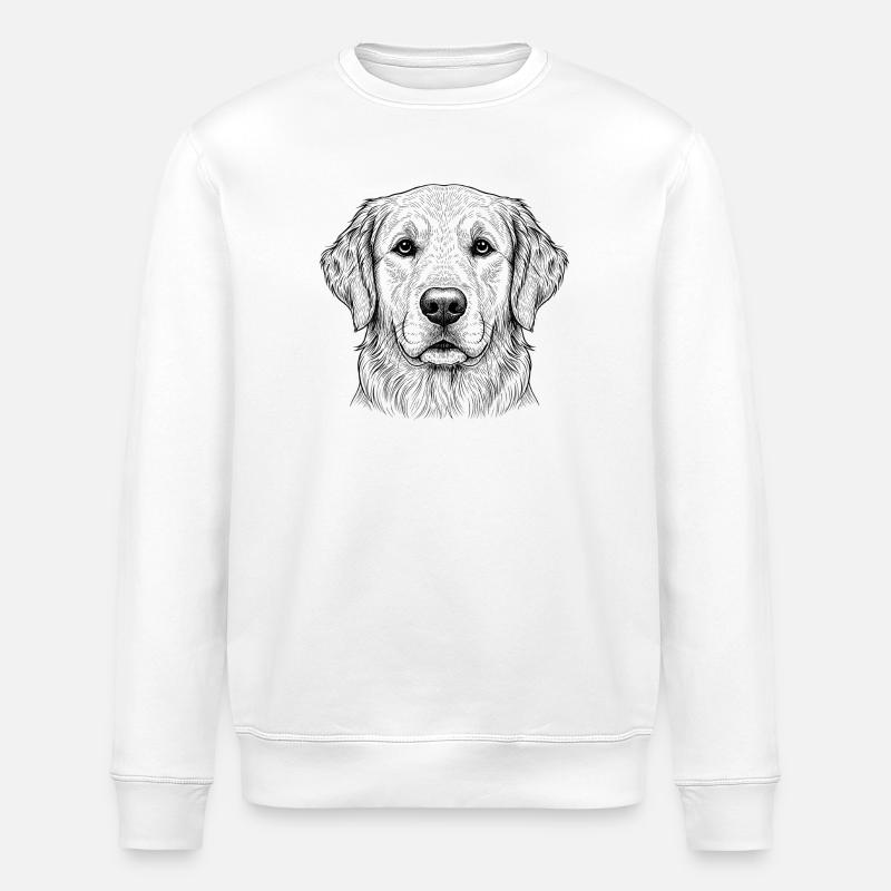 Golden Retriever Hund - Stanley/Stella Unisex Bio-Sweatshirt ROLLER - Weiß