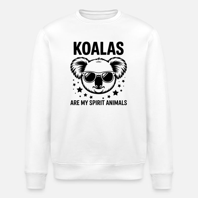 Koala Spruch Koalas Lustiges Koala Geschenk - Stanley/Stella Unisex Bio-Sweatshirt ROLLER - Weiß