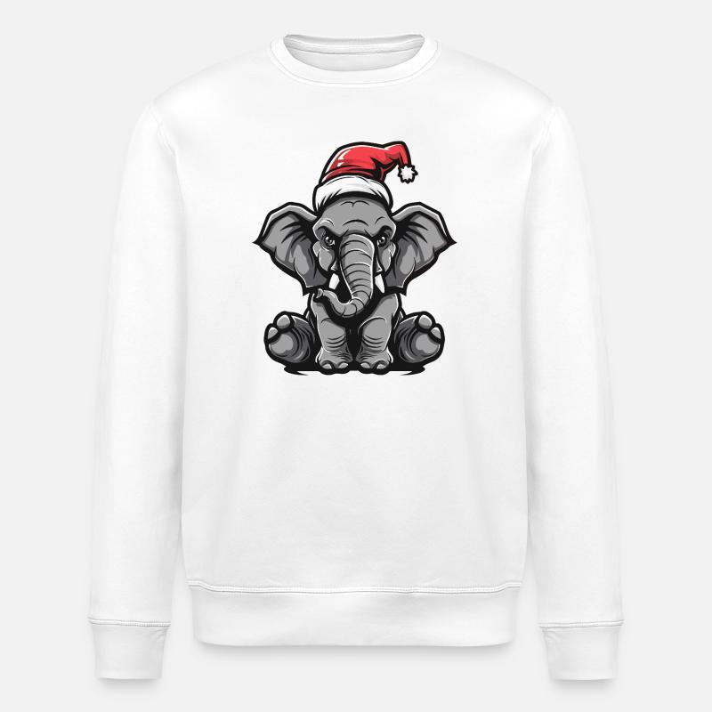 Mammut Weihnachten - Stanley/Stella Unisex Bio-Sweatshirt ROLLER - Weiß