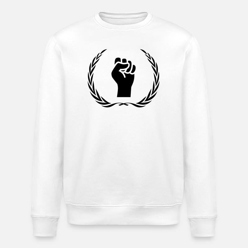 Couronne de poing de main - Sweat bio ROLLER Stanley/Stella Unisexe - blanc