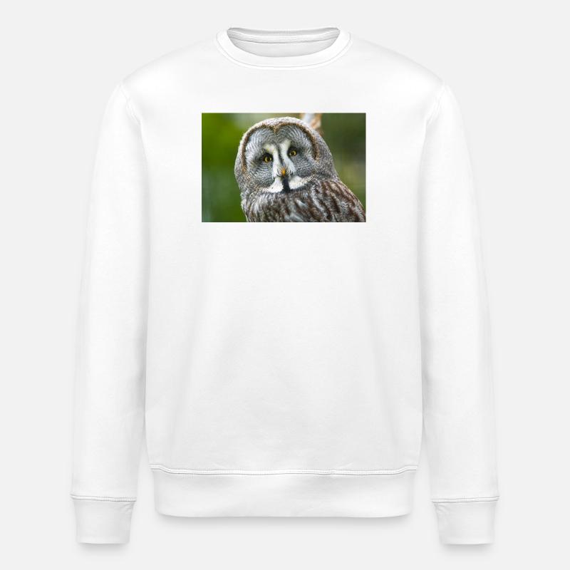 Mystische Nachteule - Stanley/Stella Unisex Bio-Sweatshirt ROLLER - Weiß