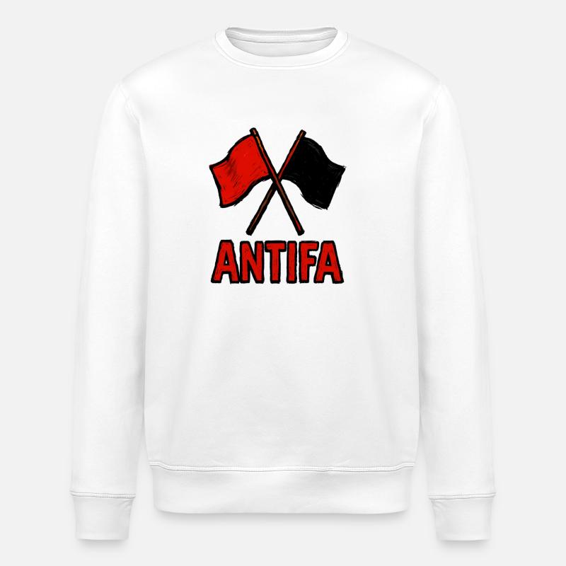 Antifa - Stanley/Stella Unisex Bio-Sweatshirt ROLLER - Weiß