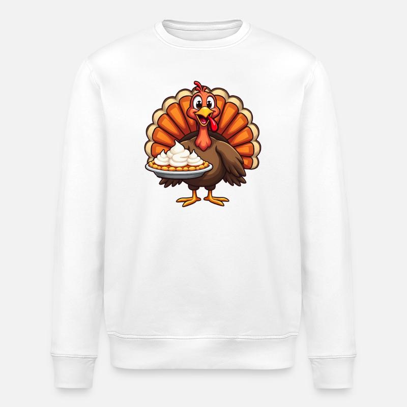 Thanksgiving Drôle Dinde de Thanksgiving - Sweat bio ROLLER Stanley/Stella Unisexe - blanc