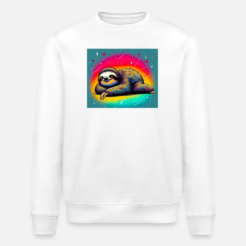 Faultier - Stanley/Stella Unisex Bio-Sweatshirt ROLLER - Weiß