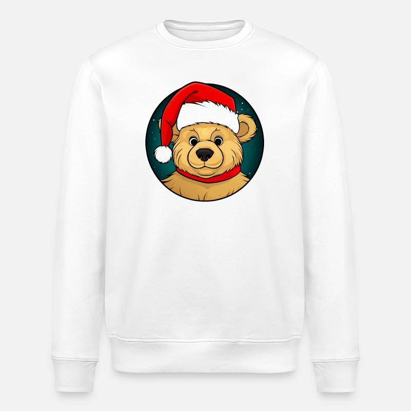 Bär Weihnachten - Stanley/Stella Unisex Bio-Sweatshirt ROLLER - Weiß