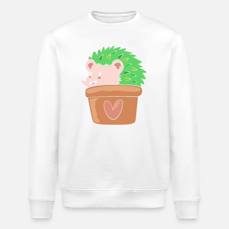 Plant Cactus Cacti - Stanley/Stella ROLLER Unisex Organic Sweatshirt - white