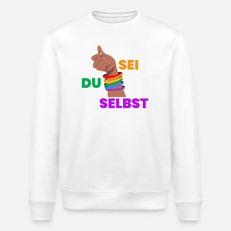 Pride Faust Selbstbestimmung - Stanley/Stella Unisex Bio-Sweatshirt ROLLER - Weiß