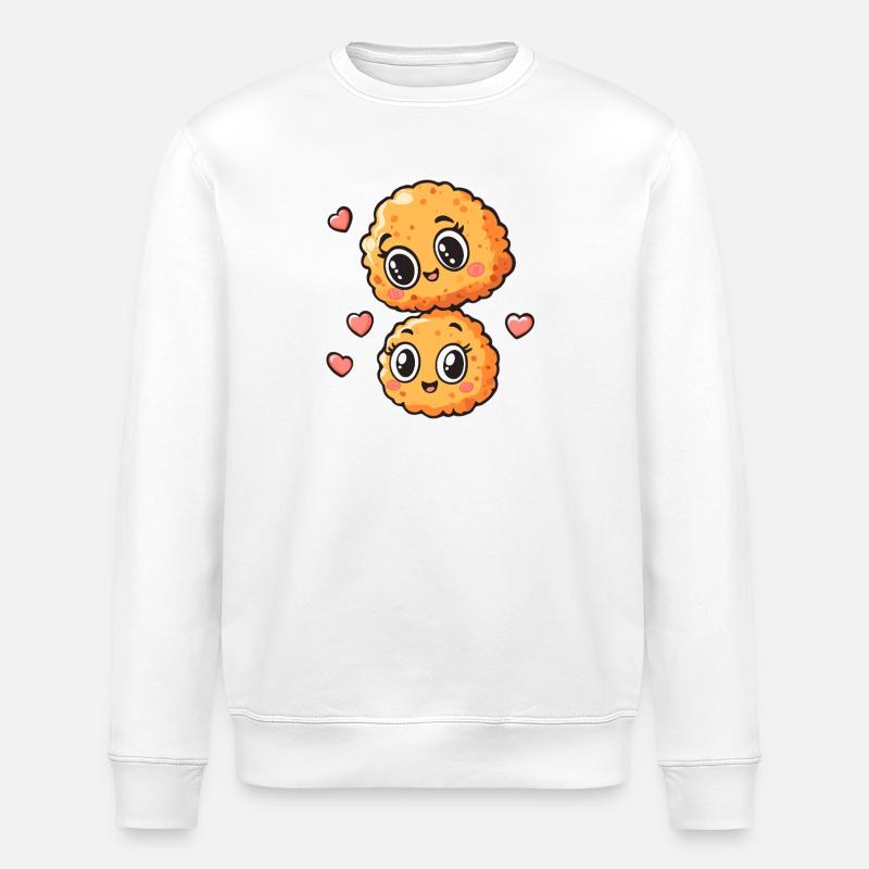 Duo de coeurs de collation câline - Sweat bio ROLLER Stanley/Stella Unisexe - blanc