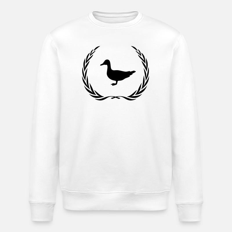 Ente Tier Kranz - Stanley/Stella Unisex Bio-Sweatshirt ROLLER - Weiß