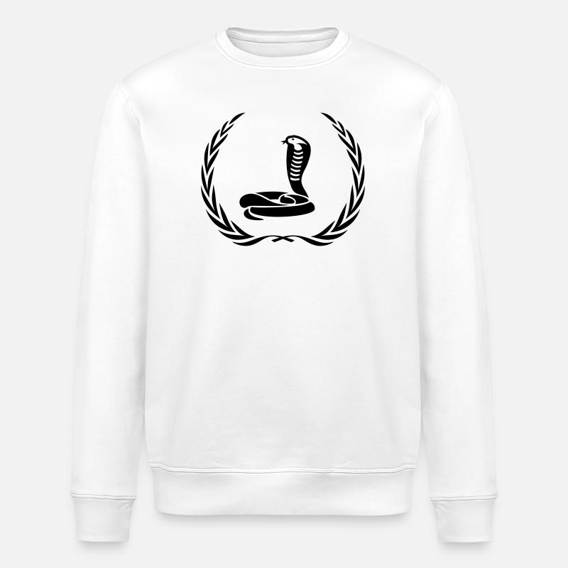 Schlange Kobra Kranz - Stanley/Stella Unisex Bio-Sweatshirt ROLLER - Weiß