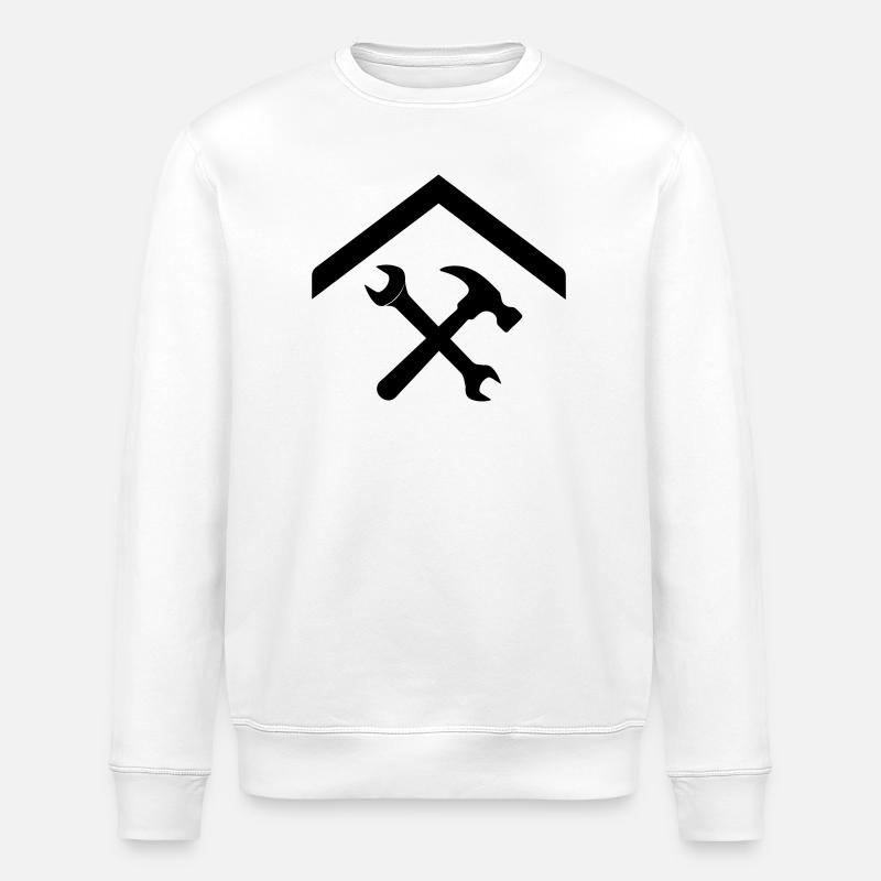 Artisan de concierge – Clé à marteau - Sweat bio ROLLER Stanley/Stella Unisexe - blanc