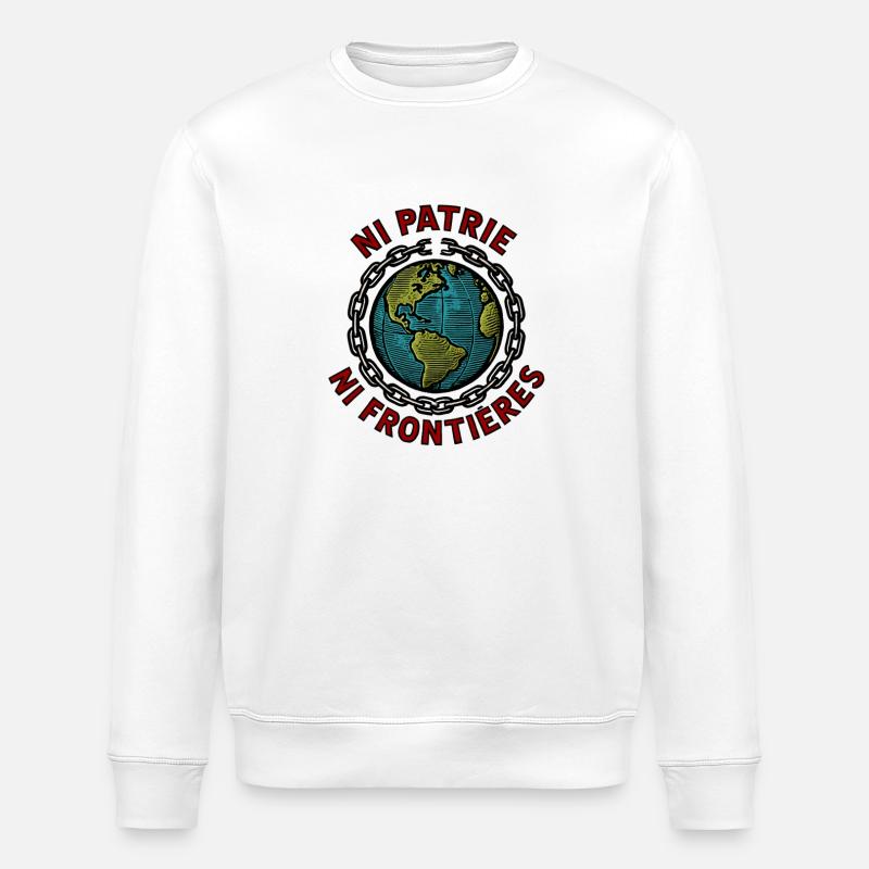 Weder Heimat noch Grenzen - Stanley/Stella Unisex Bio-Sweatshirt ROLLER - Weiß