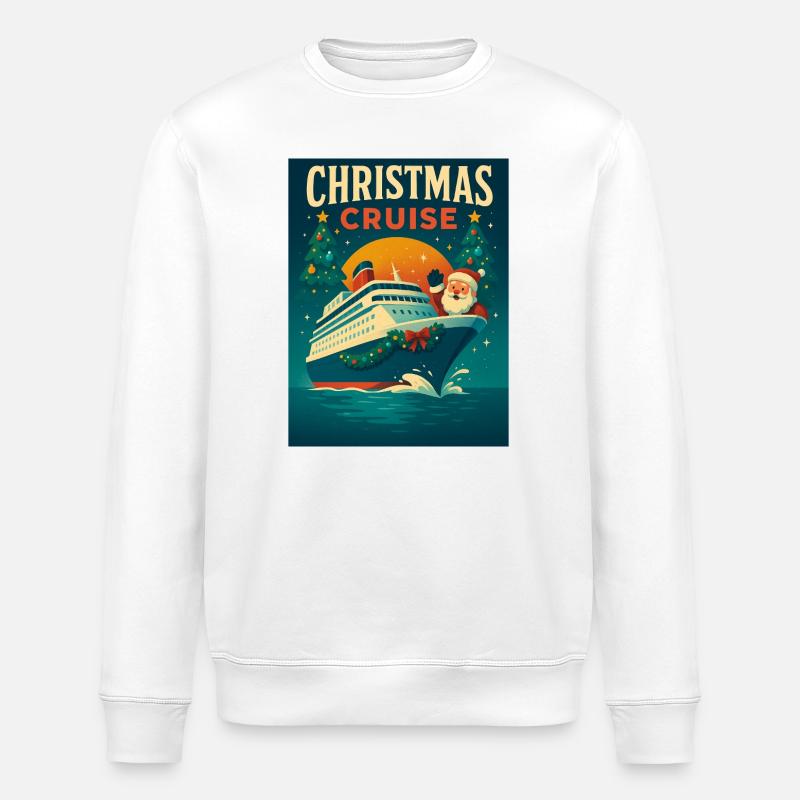 Croisière de Noël - Sweat bio ROLLER Stanley/Stella Unisexe - blanc