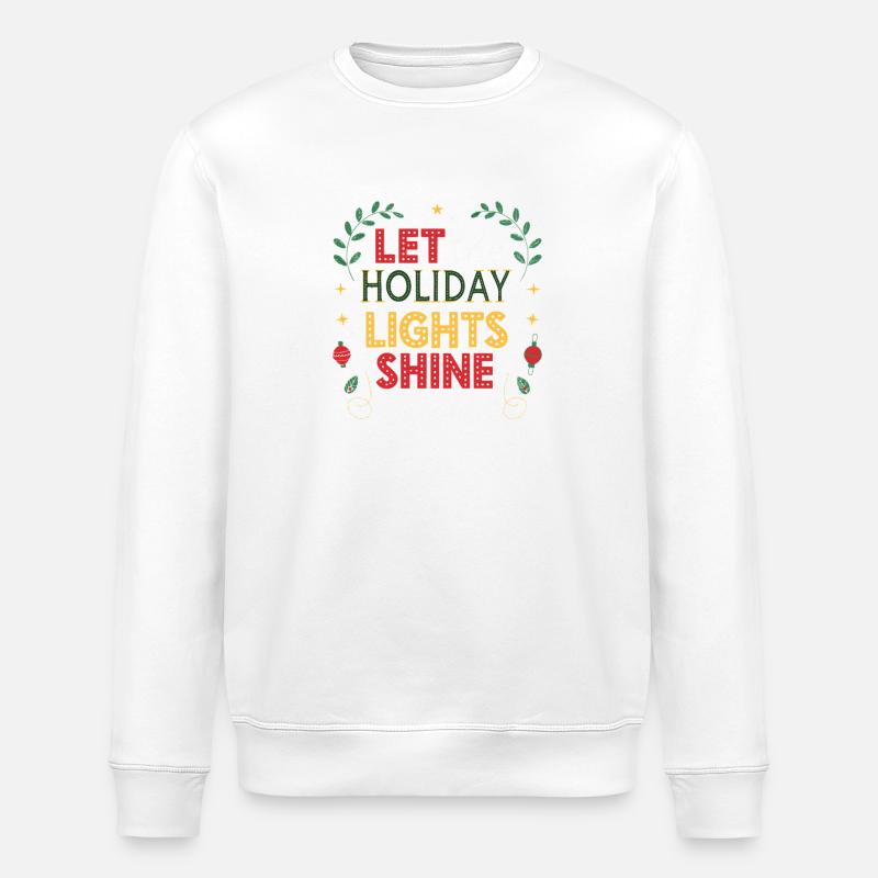 Lassen Sie die Weihnachtsbeleuchtung leuchten - Stanley/Stella Unisex Bio-Sweatshirt ROLLER - Weiß