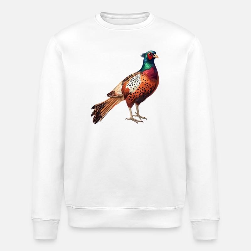 Pheasants Pheasant - Stanley/Stella ROLLER Unisex Organic Sweatshirt - white