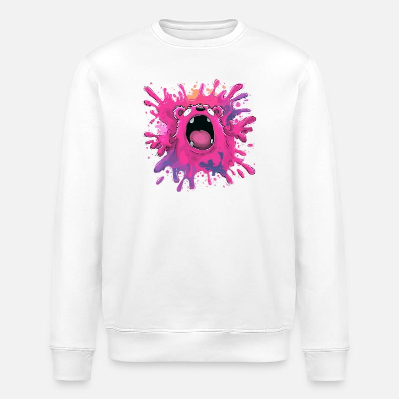 Explosion de couleurs Monster - Sweat bio ROLLER Stanley/Stella Unisexe - blanc