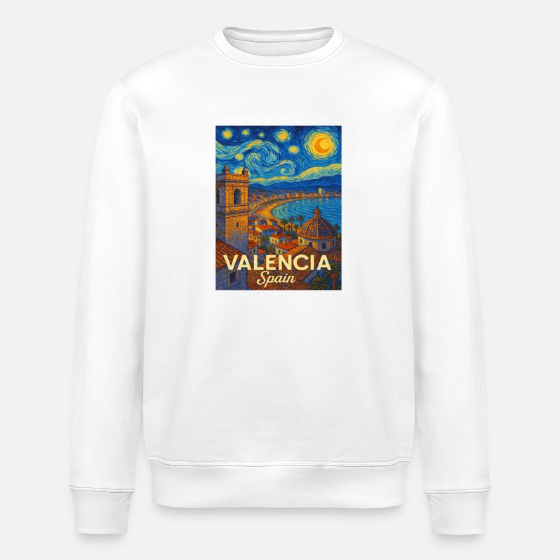 Valencia Spanien - Stanley/Stella Unisex Bio-Sweatshirt ROLLER - Weiß