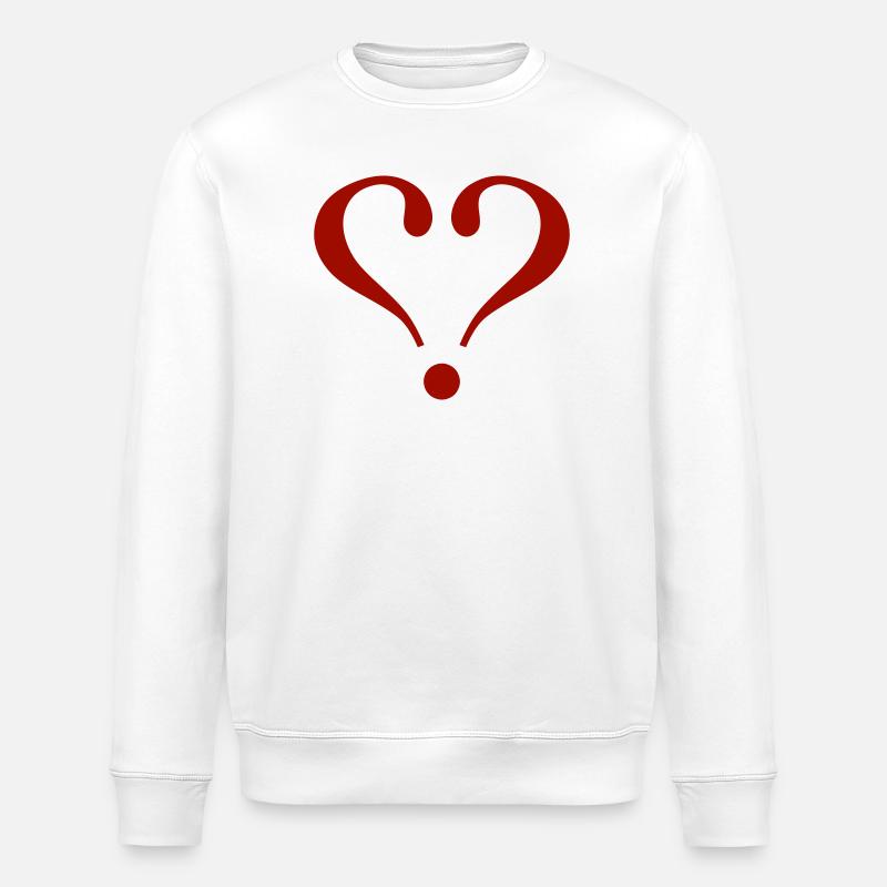 Ich liebe Zeichensetzungen - Stanley/Stella Unisex Bio-Sweatshirt ROLLER - Weiß