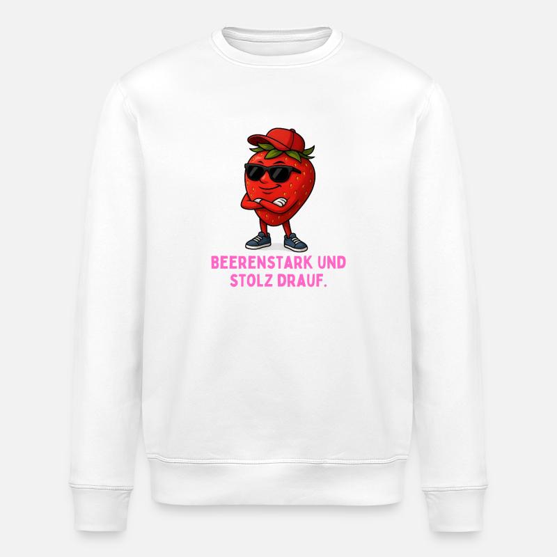 Beerenstark : Stolz drauf Obst Charme - Sweat bio ROLLER Stanley/Stella Unisexe - blanc