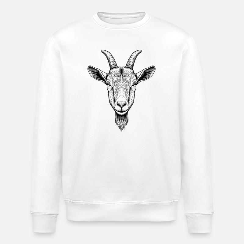 Goat - Stanley/Stella ROLLER Unisex Organic Sweatshirt - white