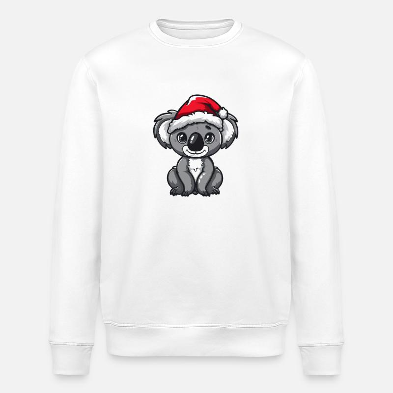 Koala Weihnachten - Stanley/Stella Unisex Bio-Sweatshirt ROLLER - Weiß